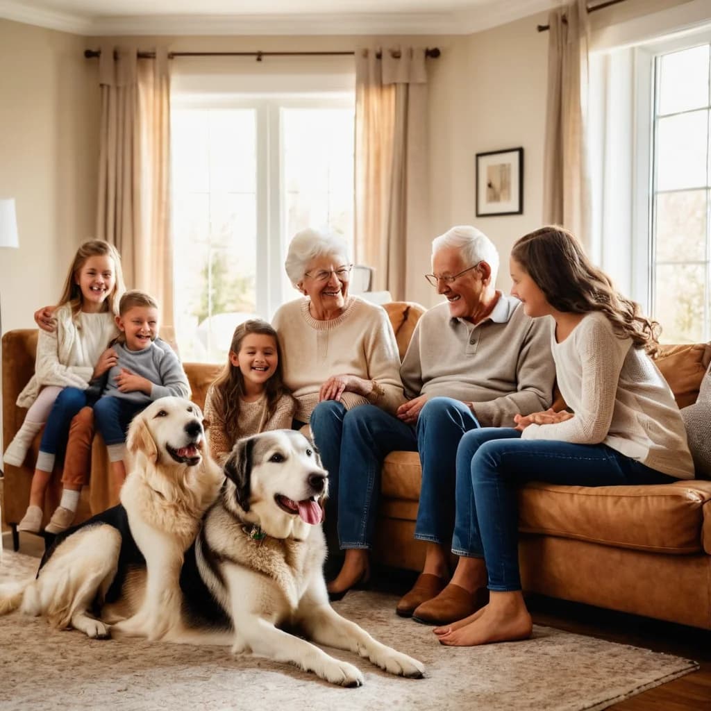Çoklu Nesil Aile + Pet: Yaşlı + Çocuk Birarada